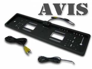 Камера заднего вида в рамке номерного знака AVIS AVS308CPR (CCD)
